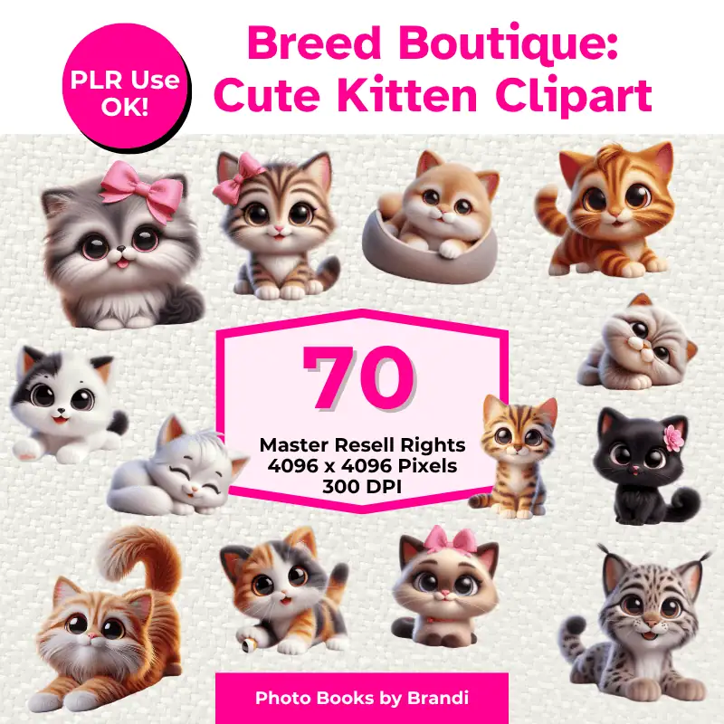 Cute Kitten Clipart (1)