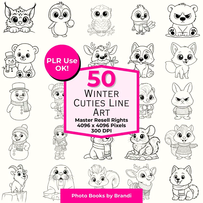 Winter Cuties Line Art 6