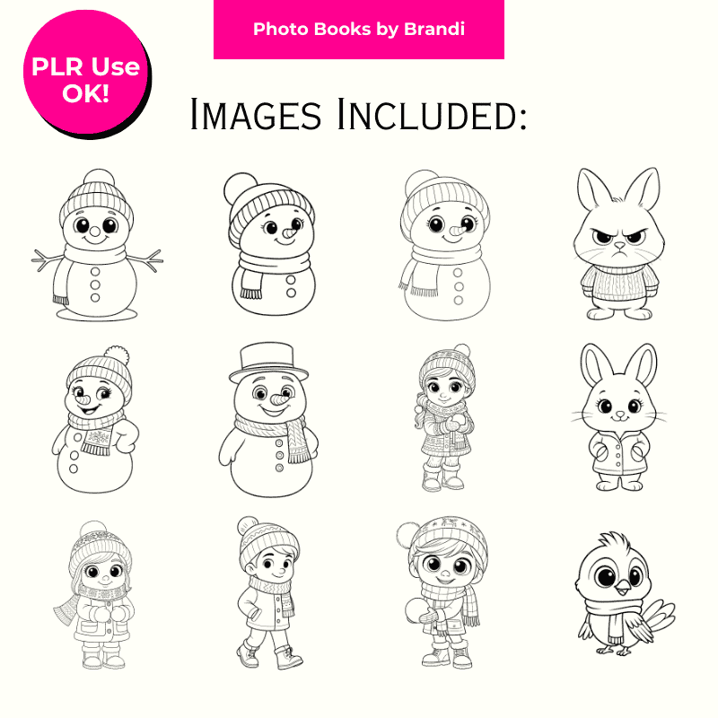 Winter Cuties Line Art 4