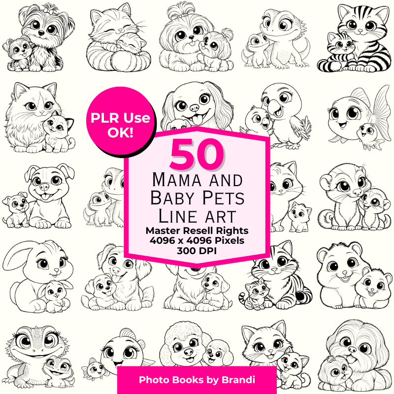 Mama and Baby Line Art (1)