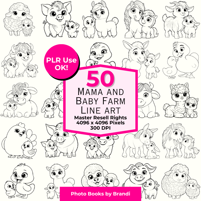 Mama and Baby Line Art (2)