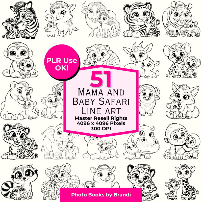 Mama and Baby Line Art (3)