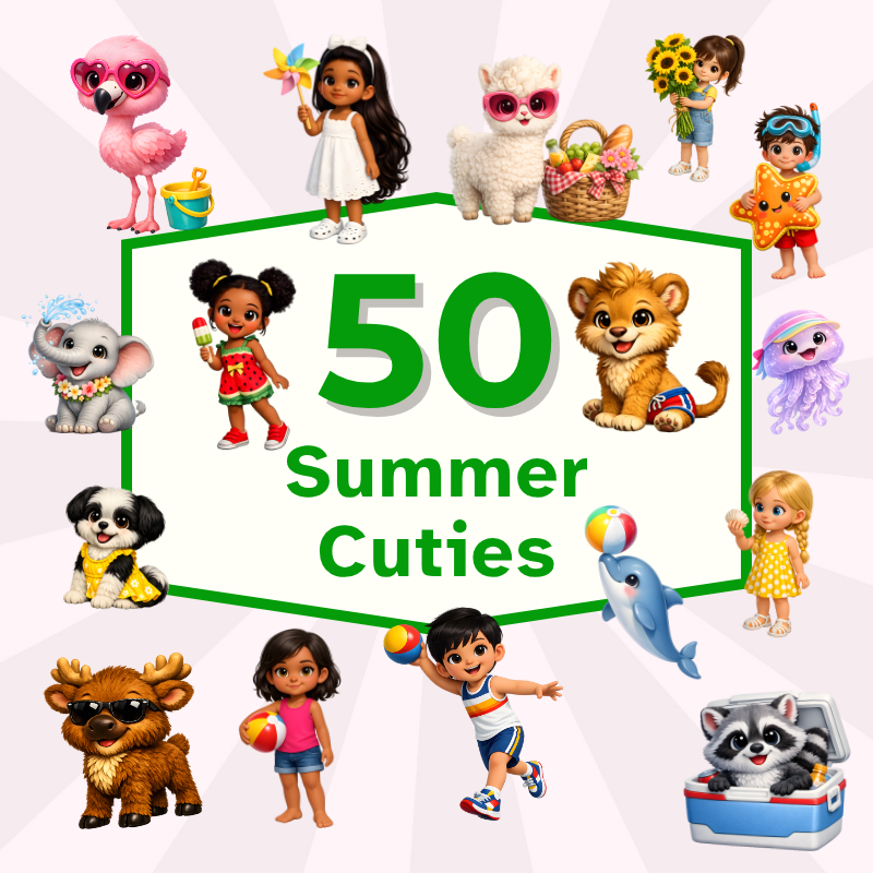 Summer Cuties Clipart Mockups (3)