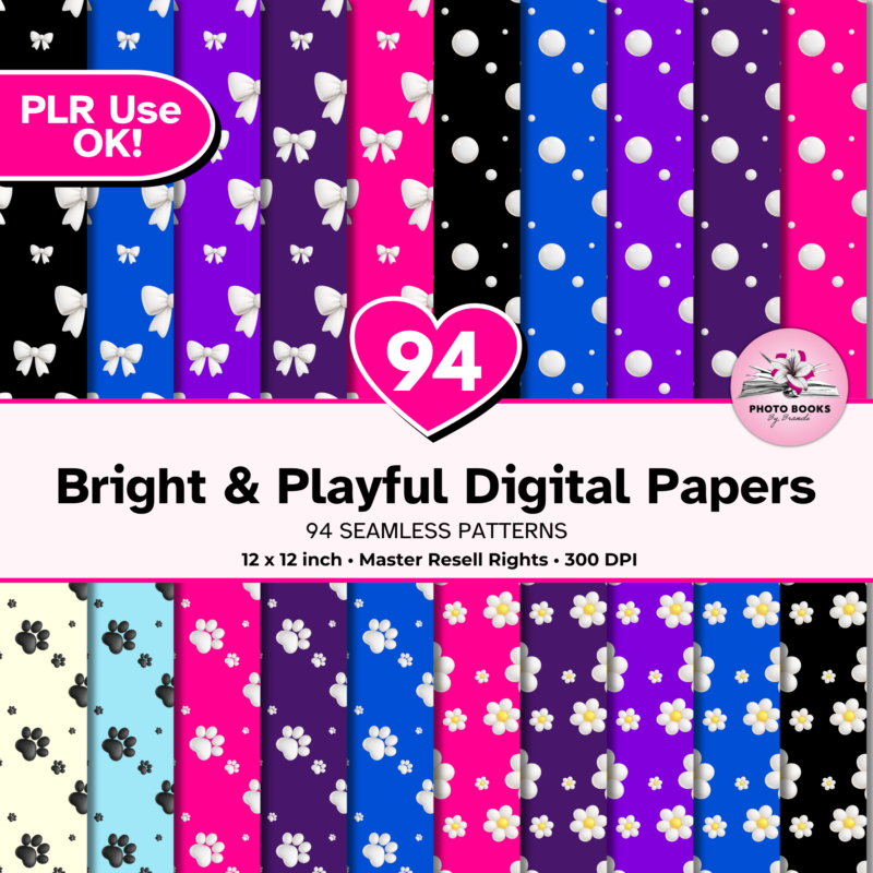 Bright & Playful Digital Papers (4)